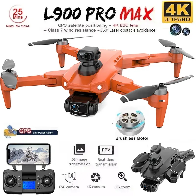 L900 Pro MAX GPS Drone 4K Prof - Drone Lidar ulasan dan harga