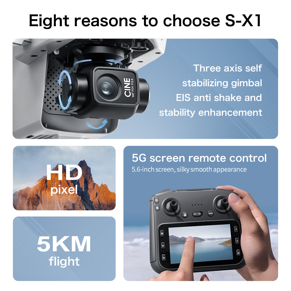 S-X1 MAX GPS Drone with 3-Axis - Drone Photogrammetry ulasan dan harga
